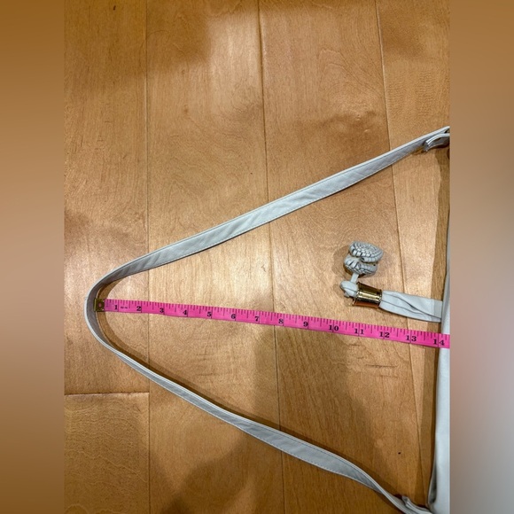 Giani Bernini Italy leather bag off white ivory messenger - Picture 8 of 8